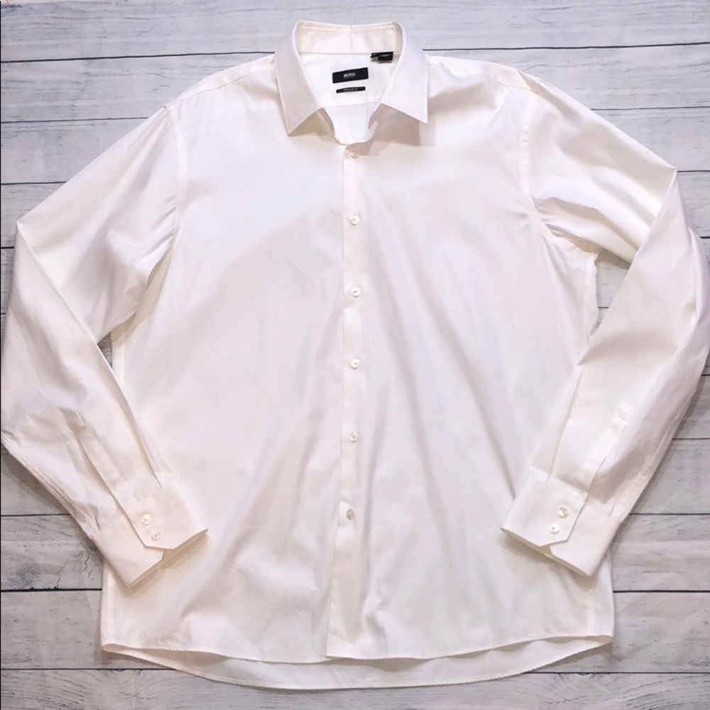Hugo Boss White Button Down Business Top - Picture 1 of 8
